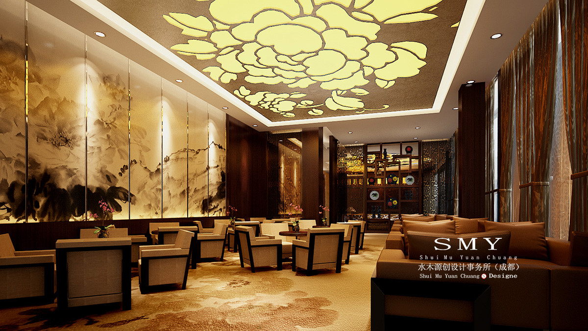 牡丹酒店装修设计，现代古典风格