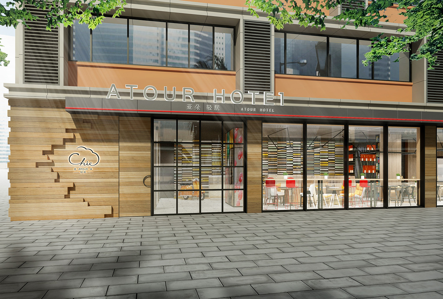 酒店设计外观，酒店头门装饰